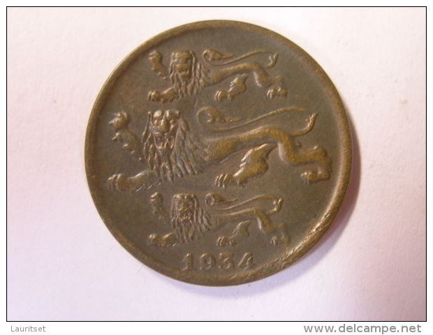 Estland Estonia Estonie 2 Senti Coin 1934 - Estland