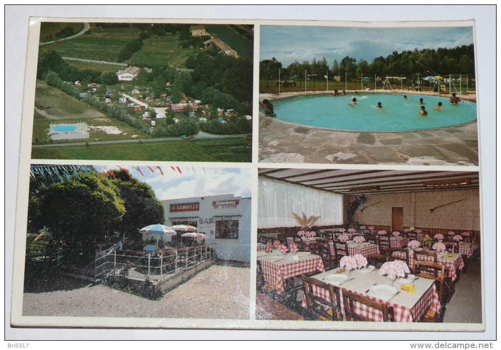 DAMVIX - 85 - CAMPING LES CONCHES. Vue Aérienne; Restaurant La Gambile. Multivues;carte Double. - Autres & Non Classés