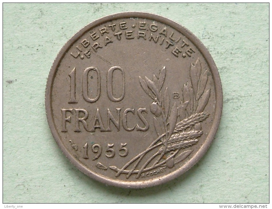 1955 B - 100 Francs / KM 919.1 ( Uncleaned - For Grade, Please See Photo ) ! - Autres & Non Classés