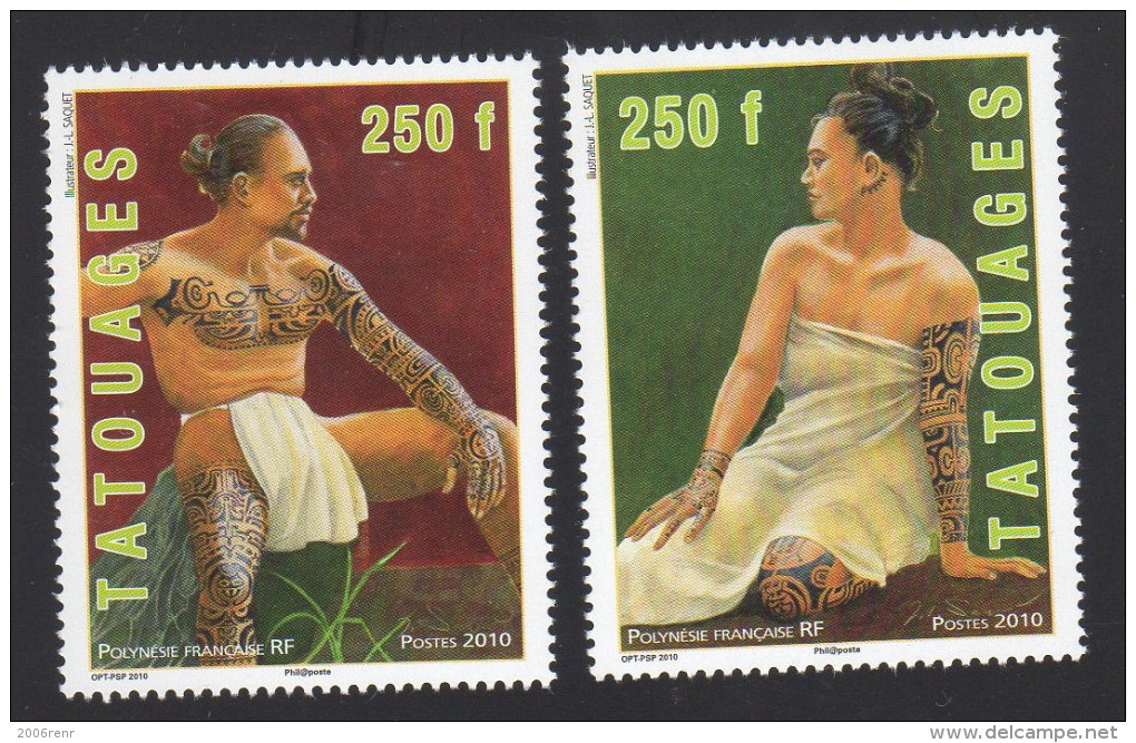 POLYNESIE FRANCAISE: Poste N°902/903 Tatouages NEUFS** SUPERBES. - Unused Stamps