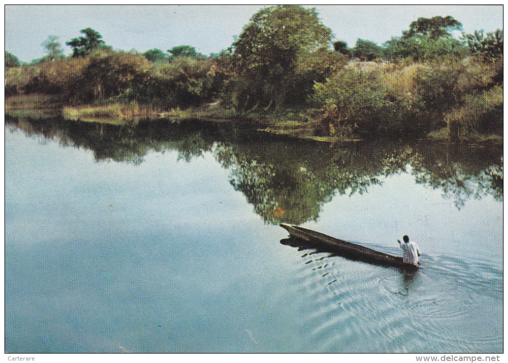 AFRIQUE,AFRICA,AFRIKA,TCHAD,PASSEUR,METIER,MARIN,P ECHEUR,BALIMBA  Pirogue Sur Le BAHR KO,cachet Humanitaire - Ciad