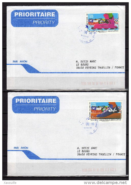 Chili 1996 - Lot De 4 Enveloppes Atlanta 96 (2 Scans à Voir) - Zomer 1996: Atlanta