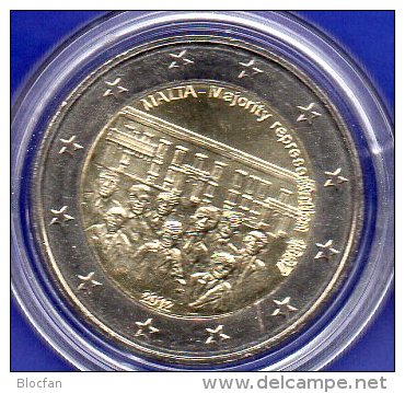 400 Jahre Verfassung 2 EURO Malta 2012 Stg 18€ Edition Wahlrecht 2€-Münze Stempelglanz Ohne Münz-Zeichen Coin Of Valetta - Malta