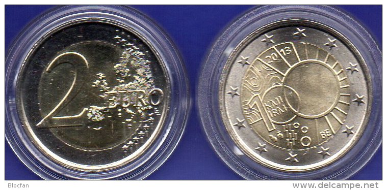 Sonderedition 2 EURO Belgien 2013 Stg 6€ 100 Jahre Meteorologie Brüssel KMI IRM 2€-Münze Im Stempelglanz Coin Of Belgica - Otros & Sin Clasificación