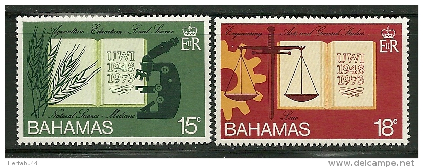 Bahamas    "University Of West Indies"    Set      SC# 356-57  MNH** - Bahamas (1973-...)