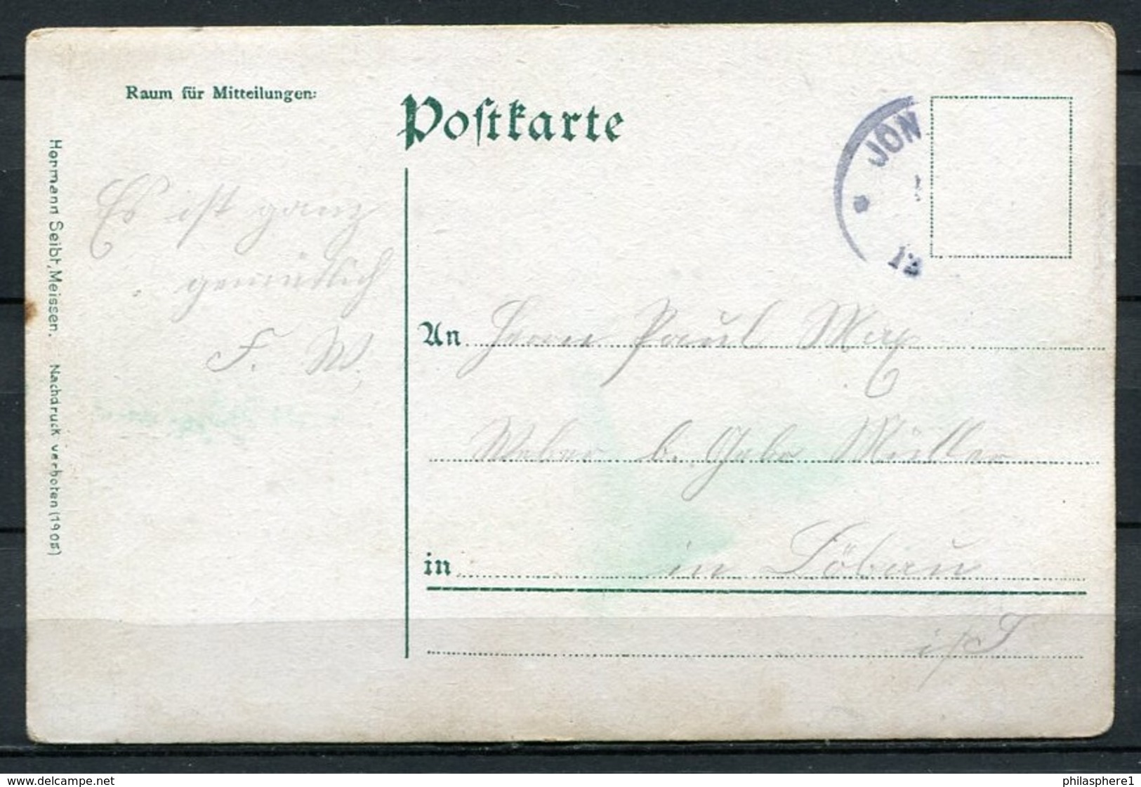 (0223) Lithographie Sommerfrische Jonsdorf U. Die Nonnenfelsen B. Zittau - Gel. - Nackdruck Verboten (1905) - Jonsdorf