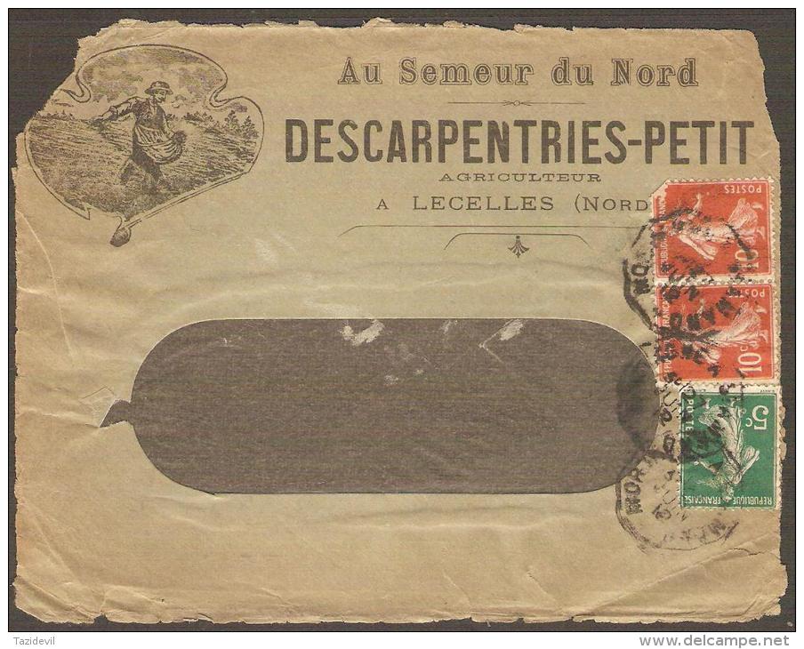 FRANCE - Two "tatty" 1912 Cover Fronts - Illustrated - Other & Unclassified