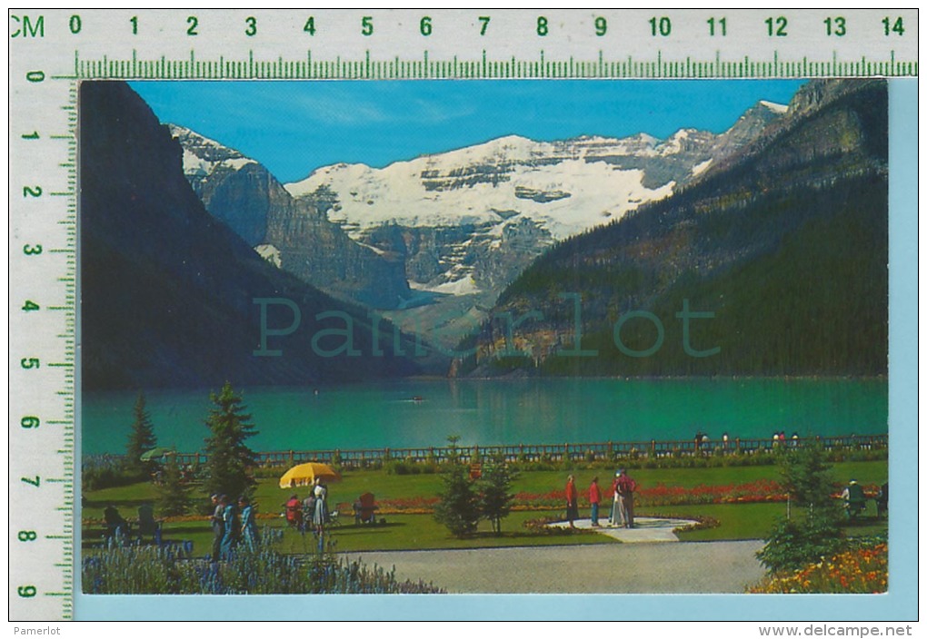 Lake Louise Alberta Canada  ( View Across The Chateau Gardens Mt. Victoria) Post Card Carte Postale - Lac Louise