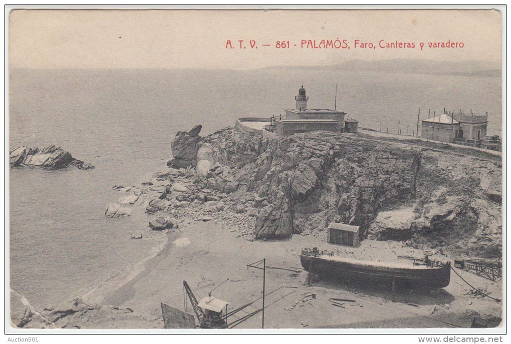 20349g PALAMOS - Faro - Canteras - Varadero - 1907 - Gerona