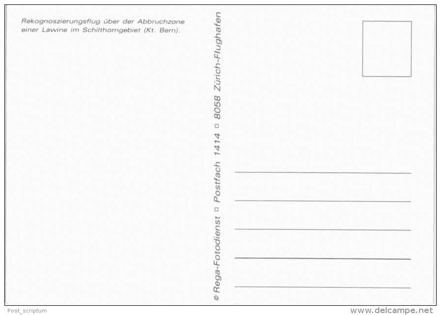 Thème -  Hélicoptère - Rekognoszierungsflug über Der Abbruchzone Einer Lawine In Schilthorngebiet (kt Bern) - Elicotteri