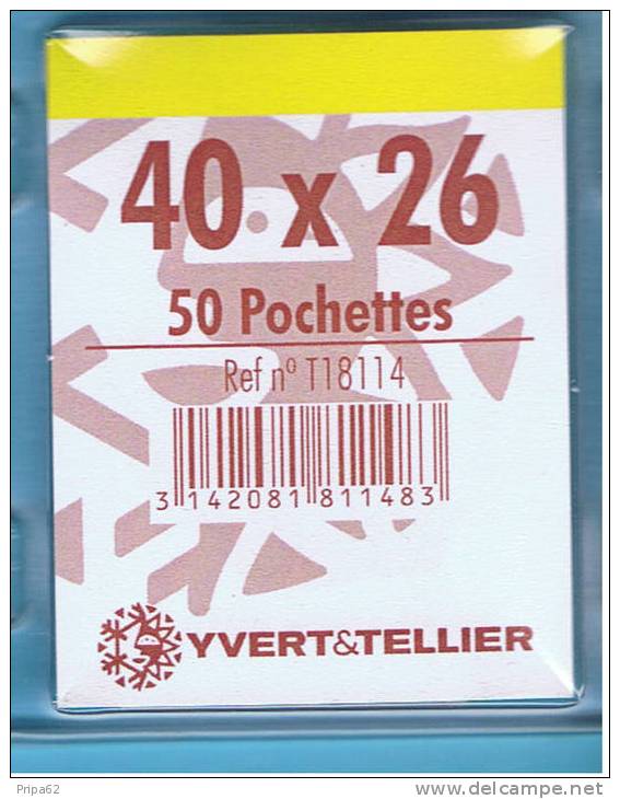 50 Pochettes Simple Soudure Transparentes 40x26mm - Clear Sleeves