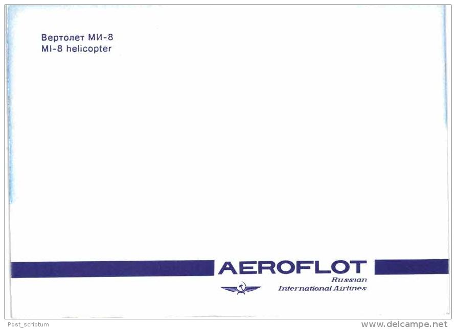 Thème -  Hélicoptère - Aeroflot - MI 8  Helicopter - Elicotteri