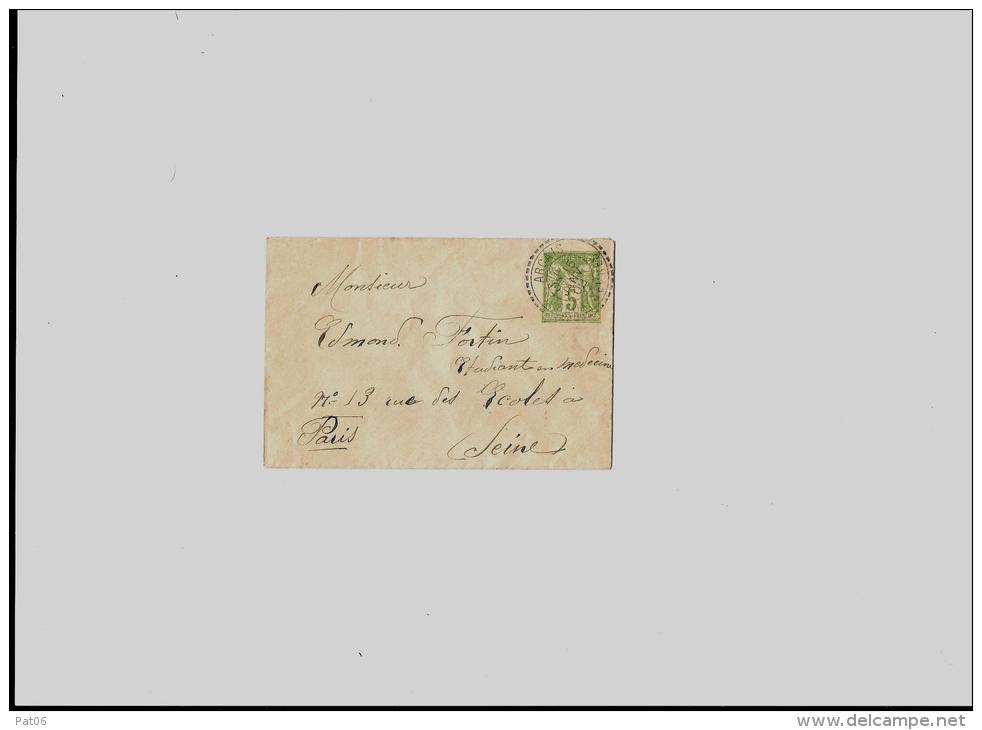 79 &ndash; DEUX-SEVRES  &laquo; ARCAIS &raquo;IMPRIME (CV) Sous Enveloppe Ouverte Tarif à 5c. (1.5.1878/31.1.1907)  E.P. - Enveloppes Types Et TSC (avant 1995)