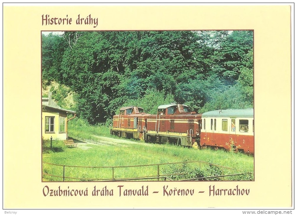 TRAIN Ceská Republika DOLNÍ POLUBNÝ Motorové Ozubnicové Lokomotivy T426.003, T426.002 TANVALD,KORENOV,HARRACHOV Autorail - Gares - Avec Trains