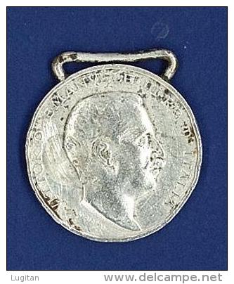 MEDAGLIA IN ARGENTO 800GR. 15,57 - CAMPAGNE D'AFRICA  1915 - 1918 - RECTO LIBIA - VITTORIO EMANUELE III - SENZA NASTRINO - Altri & Non Classificati