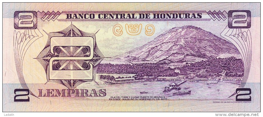 BILLET # HONDURAS # 2 LEMPIRAS   # PICK 47 B  #  NEUF # 1976  # SOTTO # - Honduras