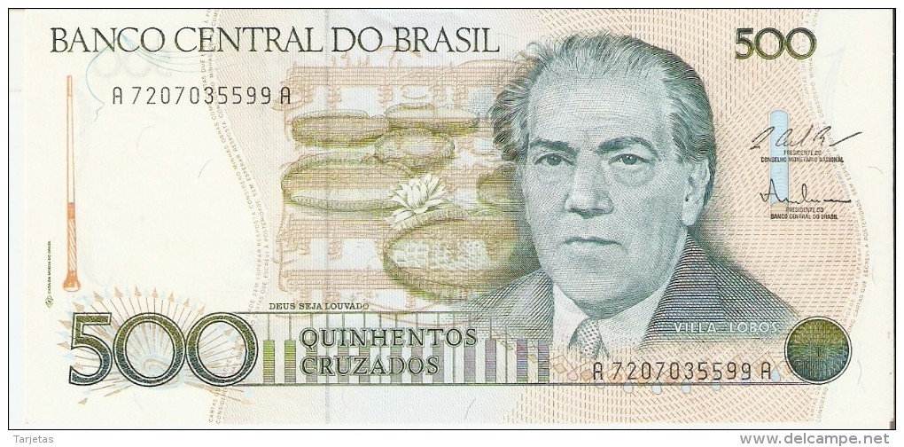 BILLETE DE BRASIL DE 500 CRUZADOS DEL AÑO 1986  (BANKNOTE) SIN CIRCULAR-UNCIRCULATED - Brasil