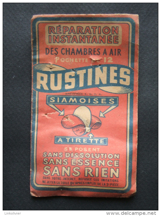 Ancienne POCHETTE Pleine De RUSTINES SIAMOISES De Vélo - Wohnwagen