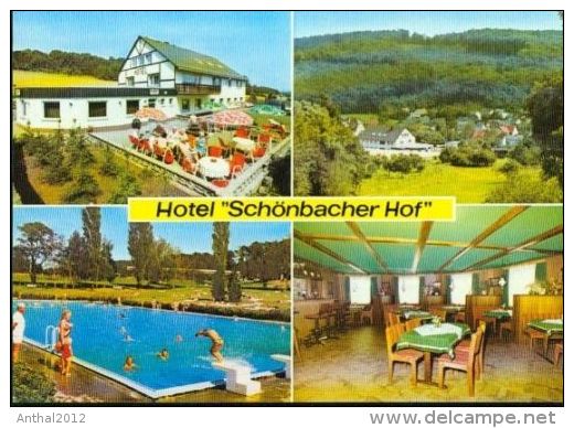 6348 Herborn Schönbach MB Schönbacher Hof Schwimmbad Terrasse 70er - Herborn