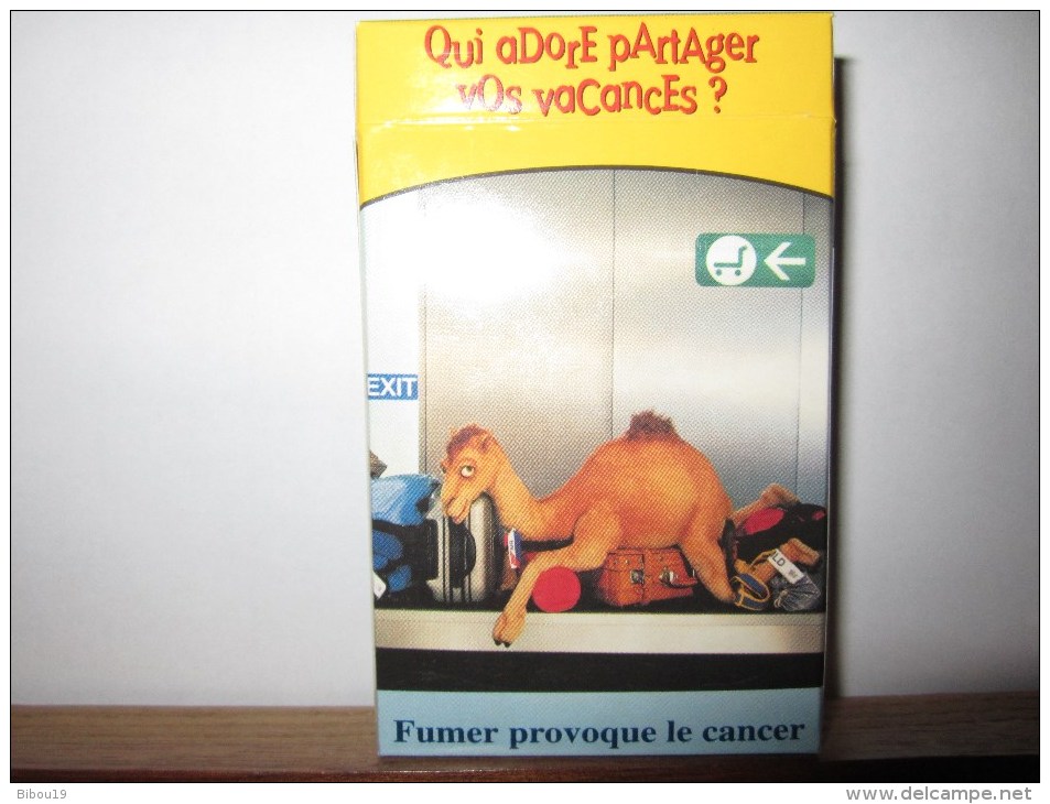 PAQUET VIDE  QUI ADORE PARTAGER VOS VACANCES ? CAMEL LIGHT - Empty Cigarettes Boxes