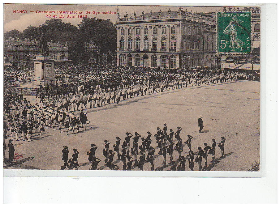 NANCY - Concours International De Gymnastique 22 Et 23 Juin 1913 - Très Bon état - Nancy