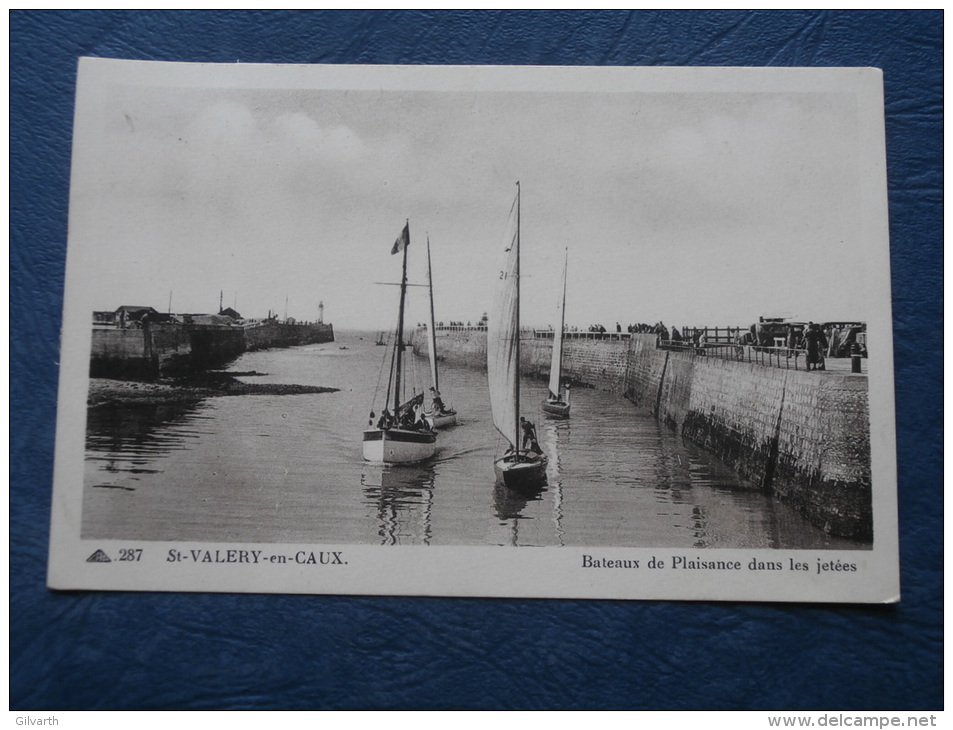 St Valery En Caux - Bateaux De Plaisance Dans Les Jetées - Cap 287 - Circulée 1945 - L144B - Saint Valery En Caux