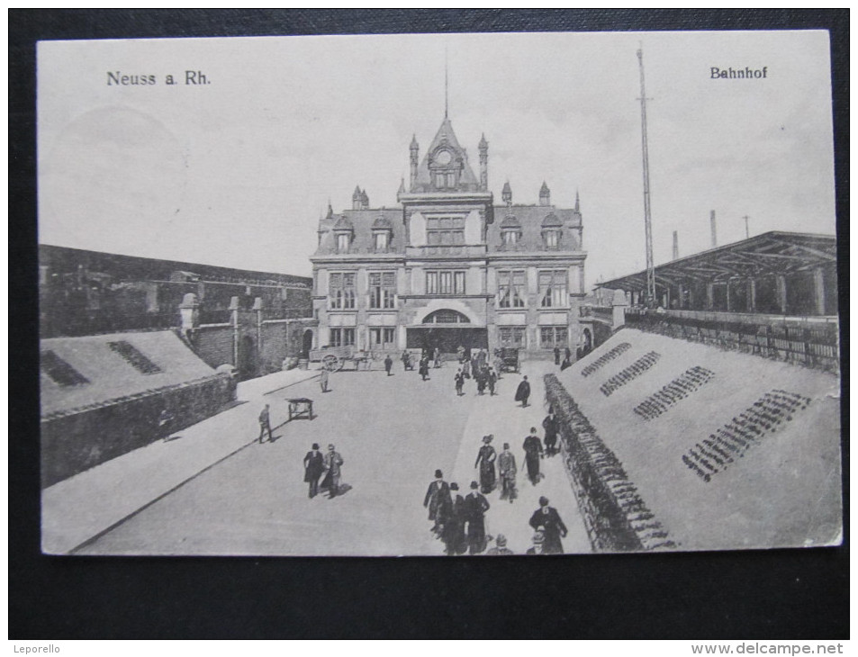 AK NEUSS Bahnhof 1915  Feldpost //  D*10625 - Neuss