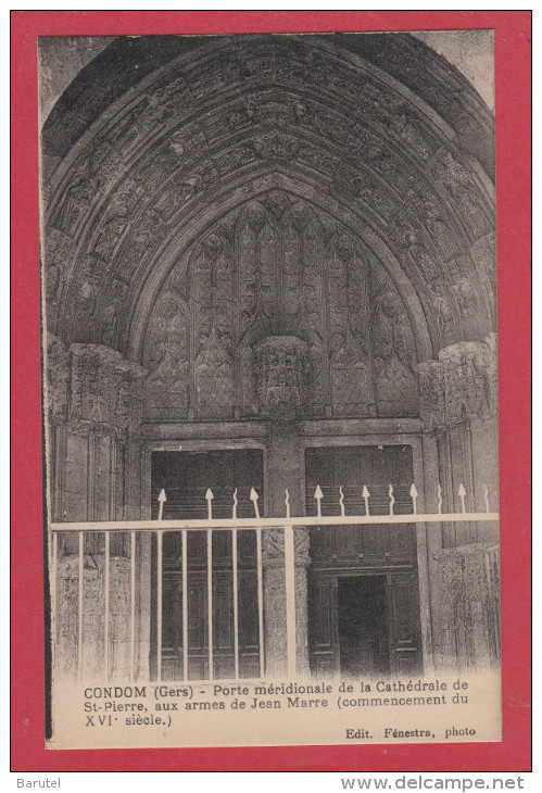 CONDOM --> Porte Méridionale De La Cathédrale De Saint-Pierre, Aux Armes De Jean Marre (Commencement Du XVI° Siècle) - Condom