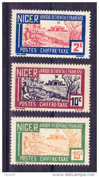 NIGER Taxe N° 9-12-13  Neufs Charniere - Unused Stamps