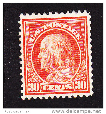 US, Scott #420, Mint Hinged, Franklin, Issued 1914 - Neufs