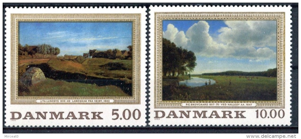 DANEMARK  1992  MNH  -  " TABLEAUX DE PEINTRES DANOIS " -   2  VAL. - Nuevos