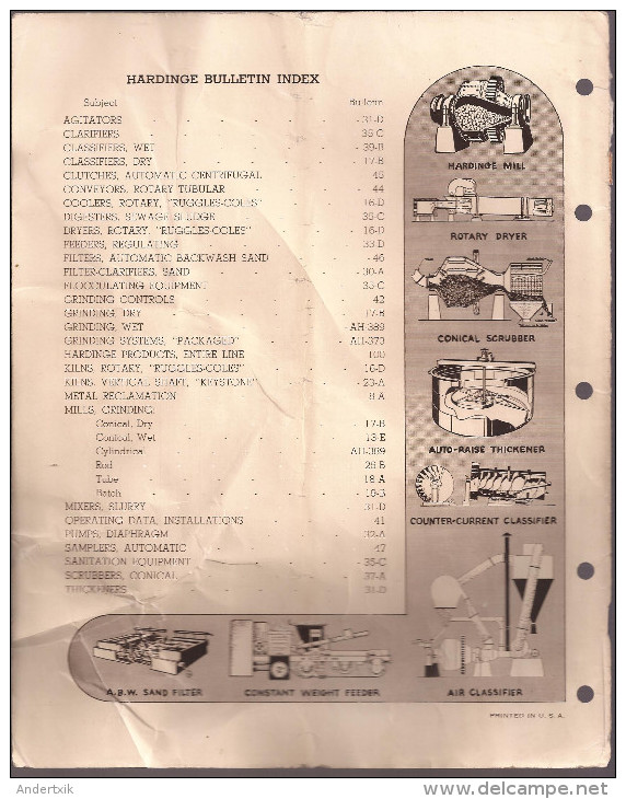 Documento Con Gráficos, Hardinge Bulletin Index - Spain