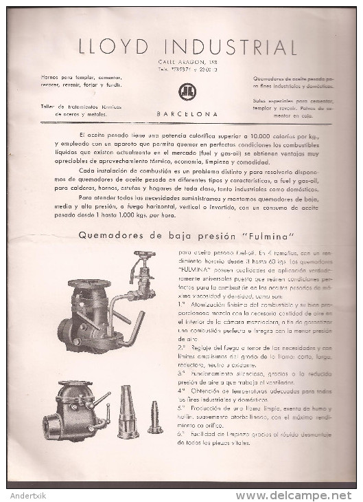 Documento Con Gráficos, Lloyd Industrial De Barcelona - Spagna