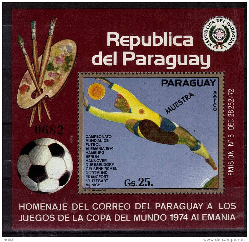 PARAGUAY  BF    **  MUESTRA  Cup  1974  Football Soccer   Fussball - 1974 – West Germany