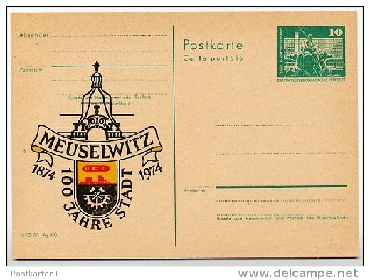 DDR P79-3-73 C3 Postkarte PRIVATER ZUDRUCK 100 J. Meuselwitz 1974 - Private Postcards - Mint