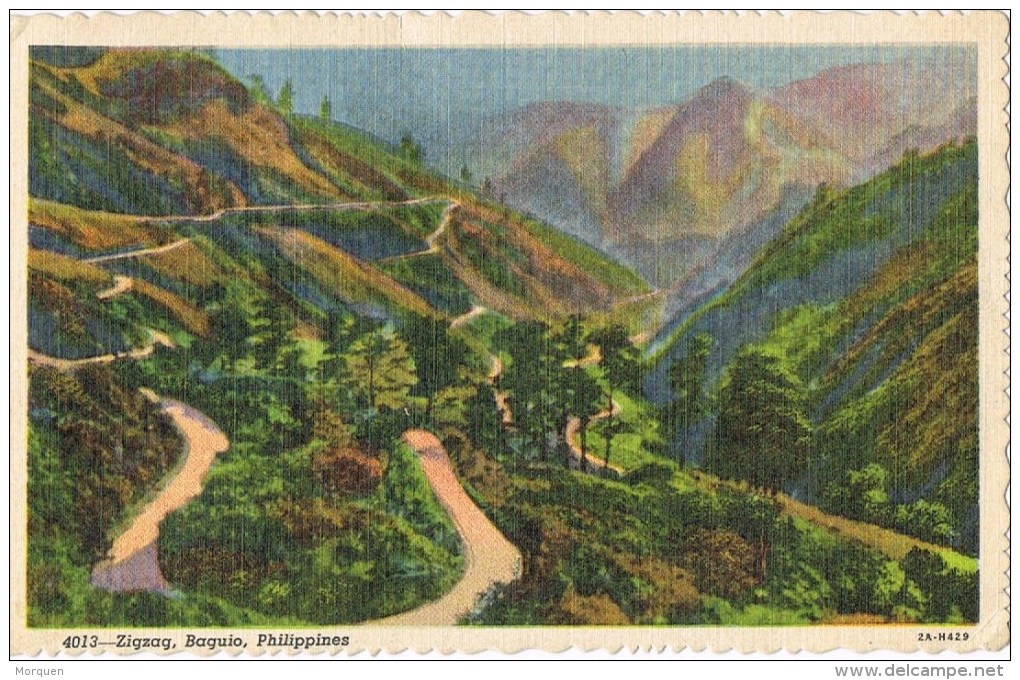 7001. Postal BAGUIO (Filipinas) Carretera Zig Zag - Filipinas