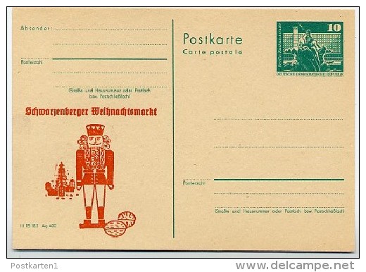 DDR P79-13-a-77 C49 Postkarte PRIVATER ZUDRUCK Nussknacker Schwarzenberg 1977 - Private Postcards - Mint