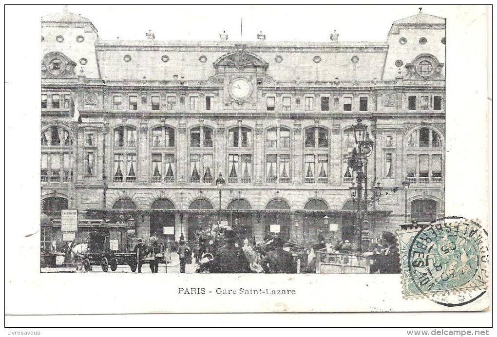 CPA 75 Paris La Gare Saint Lazare - Métro Parisien, Gares