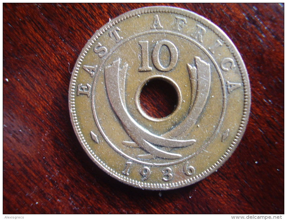 BRITISH EAST AFRICA USED TEN CENT COIN BRONZE Of 1936 - EDWARD VIII. - Colonie Britannique