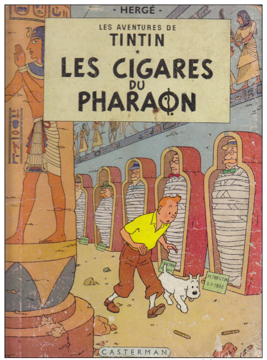 Tintin,les Cigares Du Pharaon,3è Tr.1955  5 Scans - Tintin