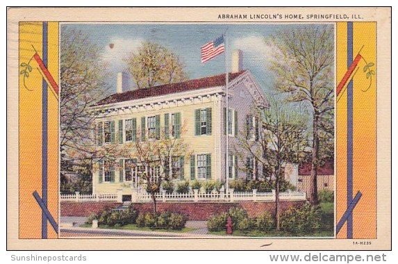 Abraham Lincolns Home Springfield Illinois 1941 - Springfield – Illinois