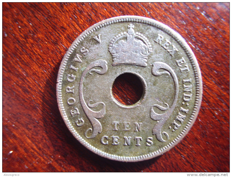 BRITISH EAST AFRICA USED TEN CENT COIN BRONZE Of 1923 - GEORGE V. - British Colony
