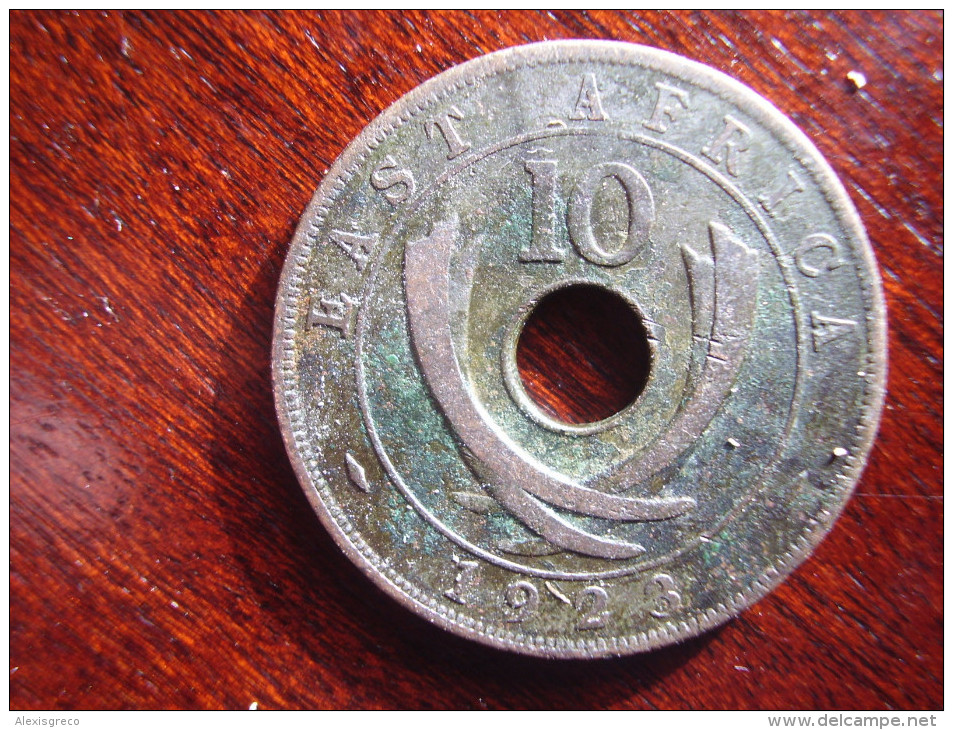 BRITISH EAST AFRICA USED TEN CENT COIN BRONZE Of 1923 - GEORGE V. - British Colony