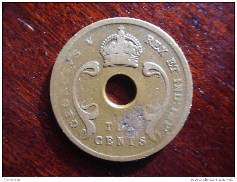 BRITISH EAST AFRICA USED TEN CENT COIN BRONZE Of 1922 - GEORGE V. - Colonia Británica