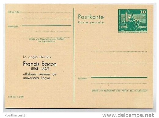 DDR P79-8a-80 C110 Postkarte ZUDRUCK Esperanto Francis Bacon Karl-Marx-Stadt 1980 - Privatpostkarten - Ungebraucht