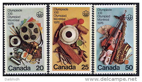 CANADA 1976 Olympic Games, Montreal X Set Of 3  MNH / **.  SG 833-35 - Unused Stamps