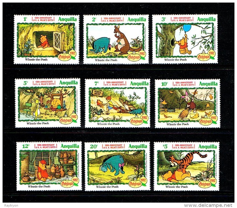 Anguilla 1982 Sc # 511 / 519  MNH **  Disney "Winnie The Pooh "  -  Noel/ Christmas '82 - Disney