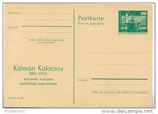 DDR P79-16-80 C114 Postkarte ZUDRUCK Esperanto Kálmán Kalocsay Karl-Marx-Stadt 1980 - Cartoline Private - Nuovi