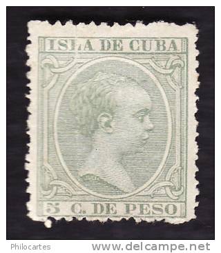 CUBA  1890  -  YT  76  - Alphonse XIII    - Oblitéré - Cote 0.75e - Prephilately