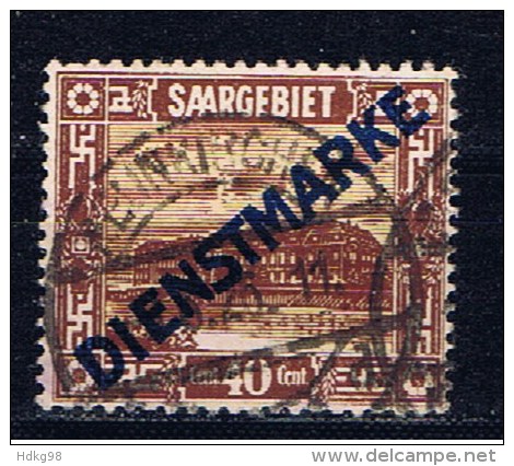 DR+ Saargebiet 1922 Mi 8 Dienstmarke - Oblitérés